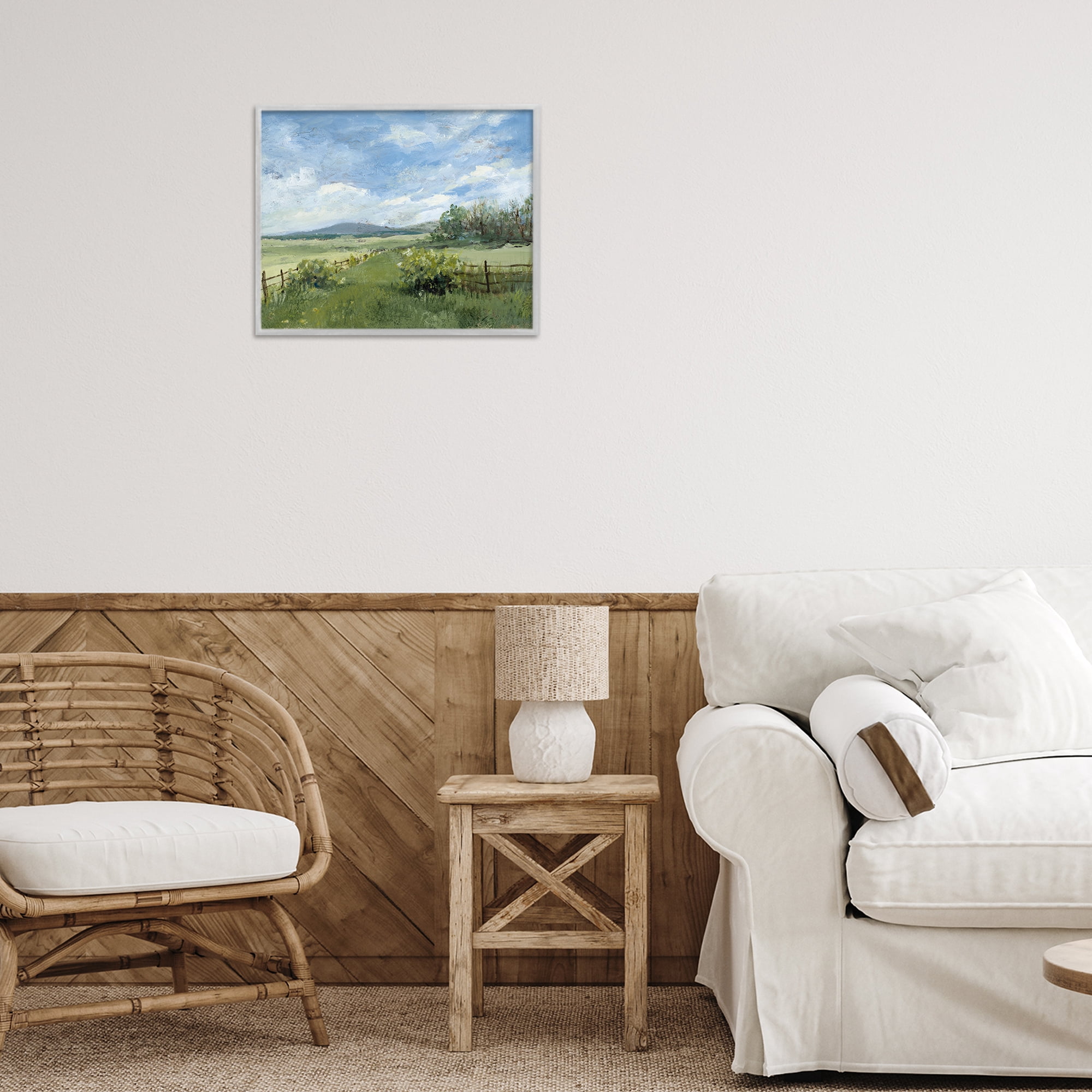 Stupell Industries Thank You Nature Landscape Gray Framed Giclee Art, design by Lanie Loreth