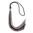 thumbnail image 2 of Endea Graduation Black/Maroon/White Mixed Color Graduation Tassel with Silver Stacked Date Drop, 2 of 5