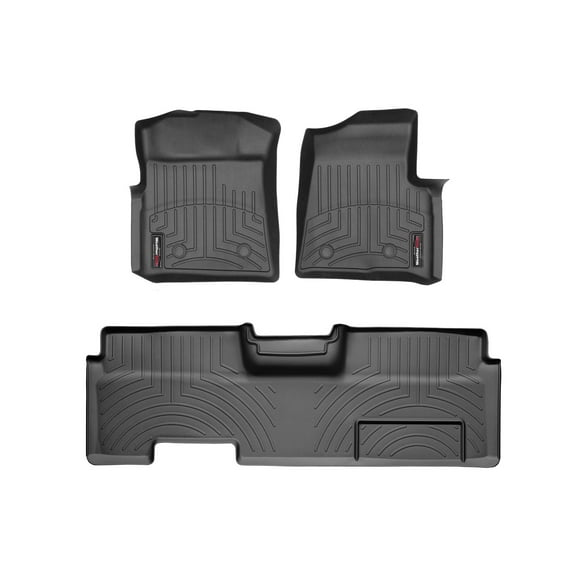 WeatherTech Custom Fit FloorLiners compatible with 2012-2014 Ford F-150 - 1st & 2nd Row, Black
