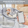 thumbnail image 4 of Baby Swing for Infants, Portable Swing for Baby Boy Girl,Remote Control Indoor Baby Rocker with 5 Sway Speeds,1 Seat Positions,10 Music and Bluetooth, 4 of 9