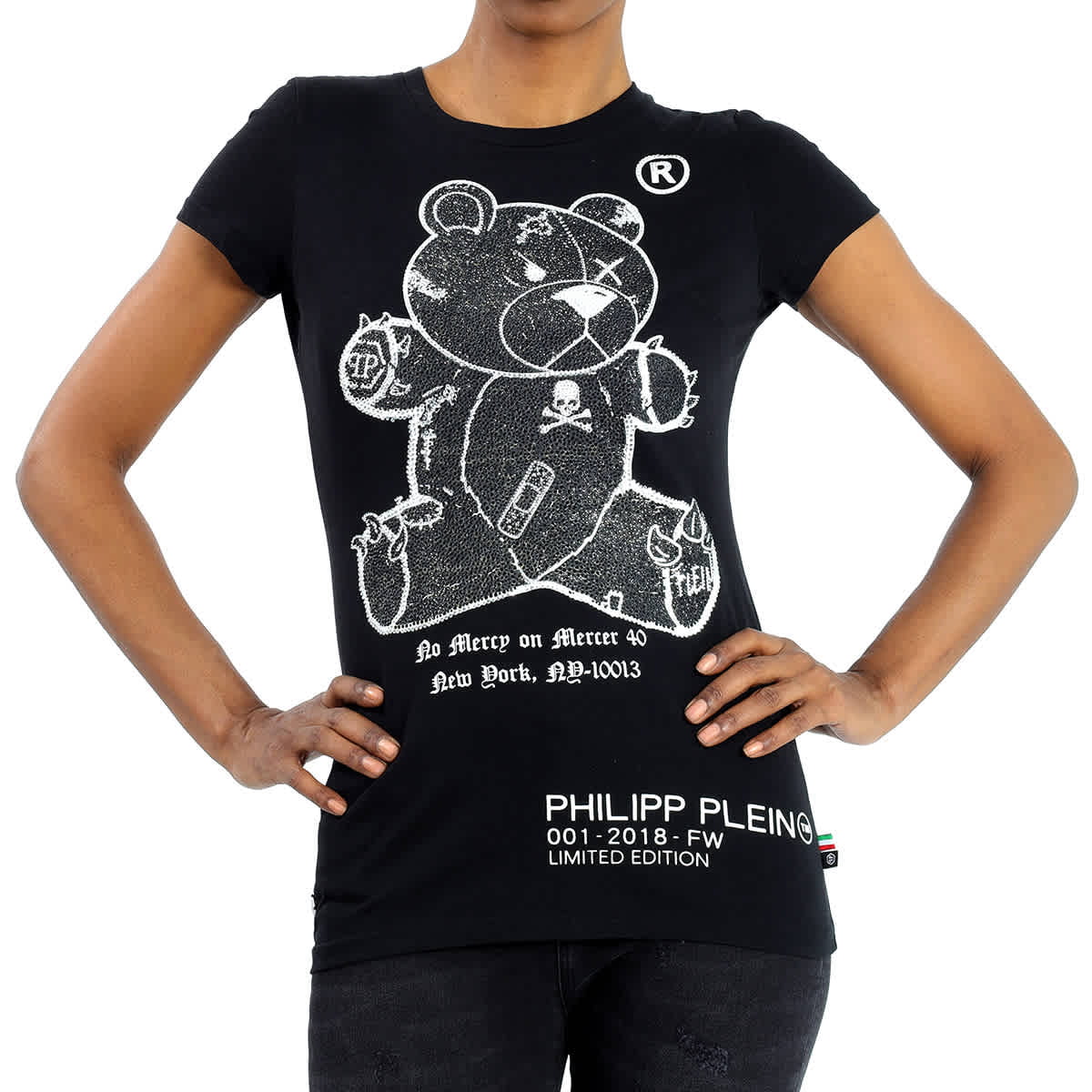 forbi han fortjener Philipp Plein Ladies Black Teddy Bear Round Neck T-shirt, Size Small -  Walmart.com