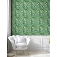 thumbnail image 5 of Ambesonne Leaf Peel & Stick Wallpaper for Home, Botanical Wild Palm Trees, 13"x100", Green White, 5 of 6