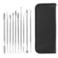 thumbnail image 1 of MasteelfCA 10pcs Clay Carving Tool Clay Sculpting Tool Engraving Cutter with Leather Bag, 1 of 7