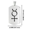 thumbnail image 2 of Stainless Steel Mercury Alchemy Symbol Dog Tag Keychain Circle Ring, 2 of 2