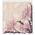 thumbnail image 3 of Ambesonne Art Nouveau Shower Curtain, Chrysanthemum Bloom, 69"Wx70"L, Eggplant Pale Pink Beige, 3 of 3