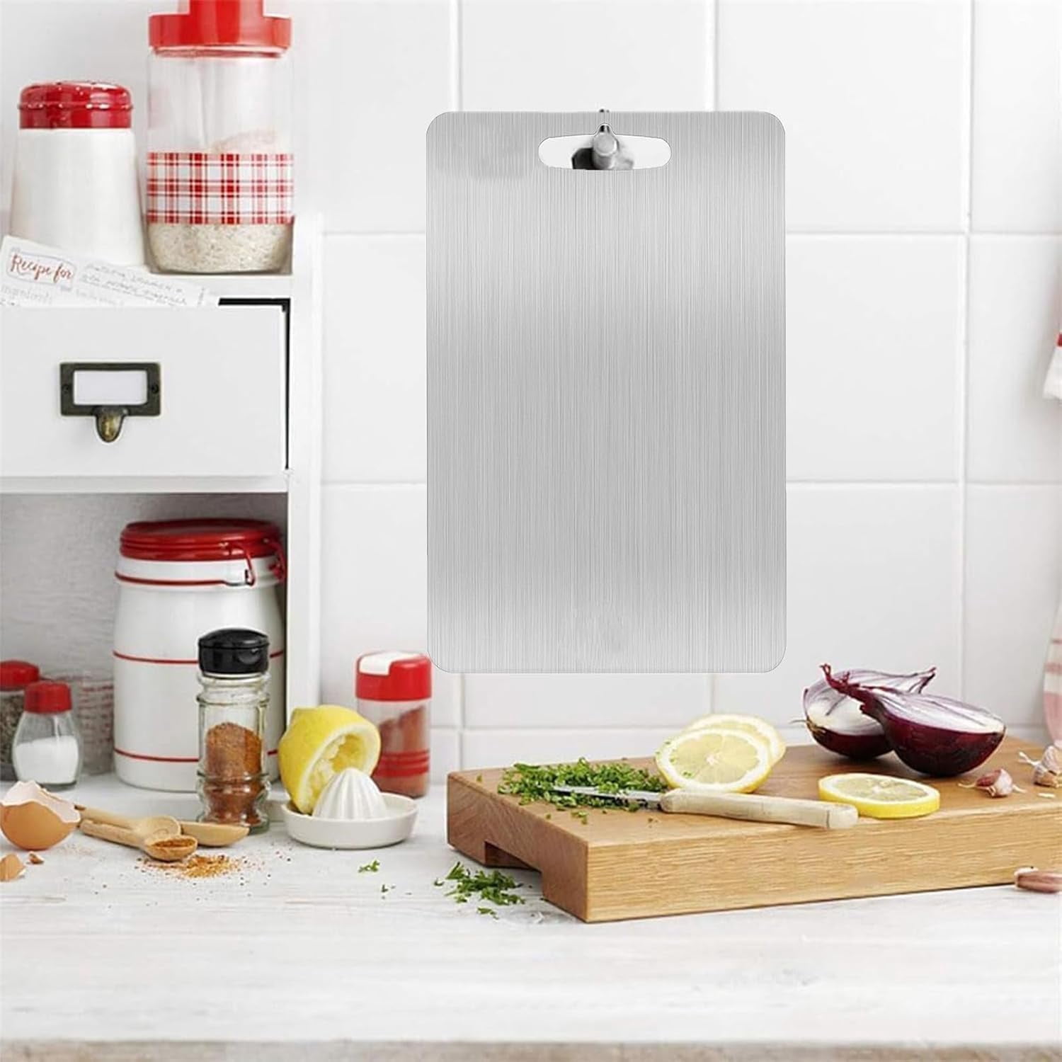 Titanium Cutting Boards For Kitchen, 3Pcs  Cut Titanium Cutting Board, Food Grade Quality,Easy To Clean And Will Not Absorb Odors, Suitable For Kitchen Or Outdoor Camping