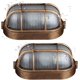 thumbnail image 1 of (Paquete de 2) Lámpara de pared para exteriores, lámpara de aplique ovalada de aluminio fundido a presión, lámparas decorativas para pared, Patio y pasillo, 1 of 5