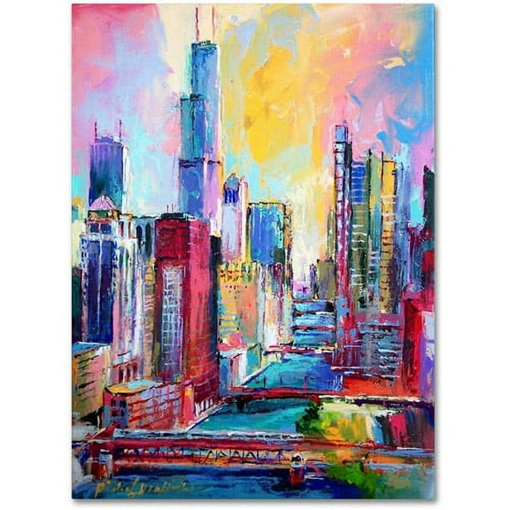 Trademark Fine Art Richard Wallich Chicago 3 Canvas Wall Art - 24x32