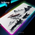 thumbnail image 1 of Black And White RGB Laptop Gamer Mousepad Gaming Mouse Pad Mountain Serenity Large Rug Keyboard 100x50 LED Desk Mat With Backlit, 1 of 5
