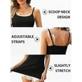 thumbnail image 3 of Charmo 3-packs Cotton Scoop Neck Tank Tops for Womens Adjustable Spaghetti Strap Undershirts Basic Camisole with Shelf Bra, 3 of 9