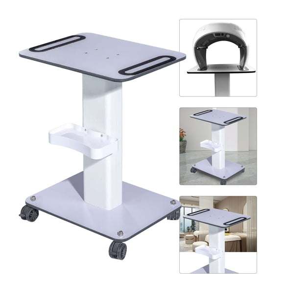 Denest Rolling Utility Cart with Super Convenient Storage Box, ABS White, 27.2” x 20.5” x 15.7”