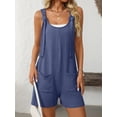 thumbnail image 2 of Cuteduck Womens Summer Striped Romper with Adjustable Tie Straps and Pockets S-XL, 2 of 5