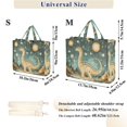 thumbnail image 2 of FORMRS Womens Corduroy Tote Bag Crossbody Shoulder Handbag with Pocket, Dinosaur with Stars, 2 of 7