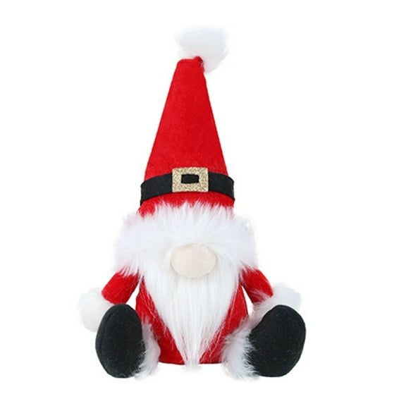 Necvior Christmas Holiday Plush Santa Gnomes Collectible Dolls Sitting Ornament Gift