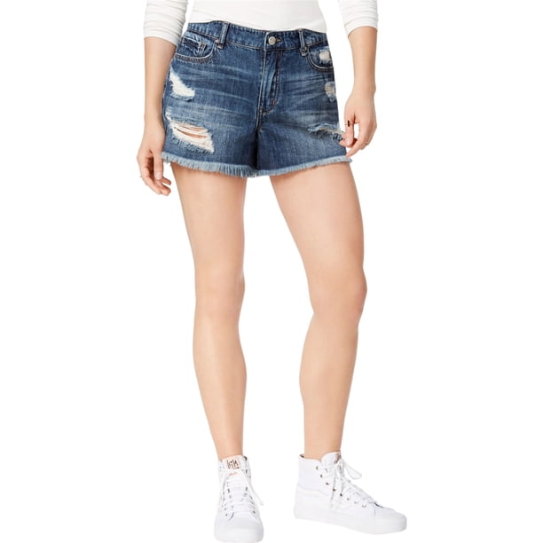 Pantalones cortos de mezclilla informales de cintura alta para mujer William Rast, azul, 25