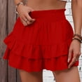 thumbnail image 2 of Flowy Shorts for Women Summer Elastic High Waist Ruffle Tiered Clothes Casual Boho Comfy Skirt Shorts, 2 of 5
