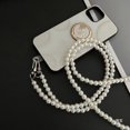 thumbnail image 3 of Cordón para teléfono móvil con cadena ajustable, con cuentas de perlas sintéticas, correa para el cuello, antipérdida, para funda de teléfono, accesorios, 3 of 8