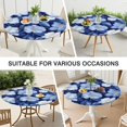 thumbnail image 7 of Pioneer Flower Floral Print Pattern Round Fitted Tablecloth with Elastic Edge,Dining Table Cover Waterproof,Outdoor Round Tablecloth for Camping,Dining,Indoor and Outdoor, 7 of 7