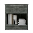 thumbnail image 3 of Castle Place Minimalist Nightstand with 1 Drawer, Dark Gray, 3 of 6