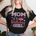thumbnail image 2 of Mom Of The Birthday Girl Cute Pink Matching Family Party Women T-Shirt, Adorable Graphic Tee for Moms Celebrating Their Daughter's Birthday, Perfect for Family Party Outfits, Vintage Style, 2 of 3