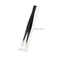 thumbnail image 2 of WEUVEB Pinces pour Femmes 3 Pcs 12x0.39 Po Embout Plat en Acier Inoxydable Noir pour Application de Cils, 2 of 8