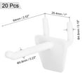 thumbnail image 2 of Unique Bargains 2 Inch Plastic Pegboard Hooks Fits 1/4 Inch Holes Pegboards, 50 Count, 2 of 7