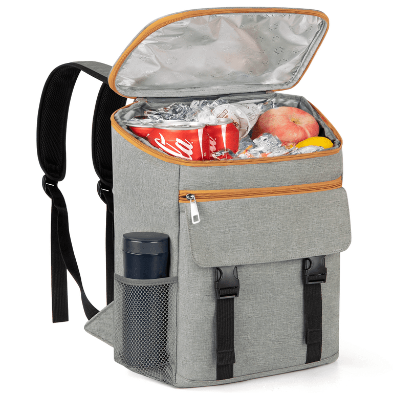 Camping Cooler Backpack 35 Can Large Capacity Cooler Bag W Insulated Compartments Thermal Pocket Leakproof Lightweight Travel Cooler Bag