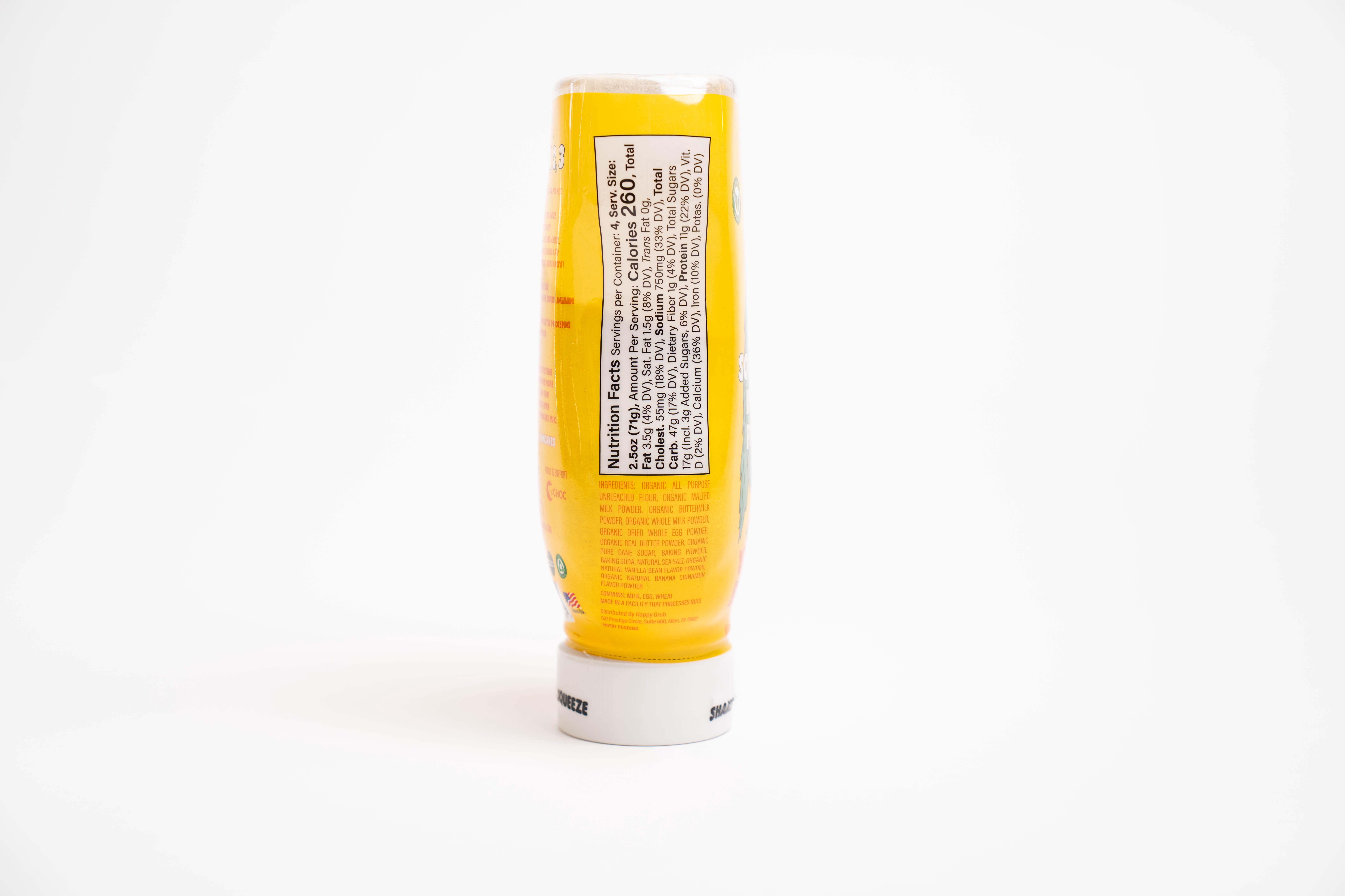 (2 pack) Happy Grub Squeezable Instant Pancake Mix, 8.5 oz., Yummy Banana