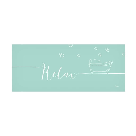 Veronique Charron 'Underline Bath I Teal' Canvas Art