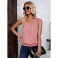 thumbnail image 6 of 2024 Womens Fashion Tank Tops Spring Summer Clothes Casual V Neck Sleeveless Loose Fit Outfit Cute Cami Shirts, 6 of 7