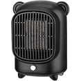 thumbnail image 1 of 500W Desktop Bear Heater, Indoor Small Space Heater, with PTC Safety Power Switch (Black), 1 of 5