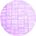 thumbnail image 1 of Ahgly Company Indoor Round Abstract Purple Contemporary Area Rugs, 6' Round, 1 of 4