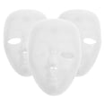 thumbnail image 1 of KAKOWELY 3 máscaras DIY, máscaras blancas para pintar para Halloween, máscaras blancas para fiestas, máscaras blancas para Halloween, máscaras blancas en blanco., 1 of 4