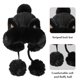 thumbnail image 5 of Gorro de invierno para mujer, gorro de punto cálido, gorro de aviador con pompón de piel, gorro de cazador Ushanka con orejeras, 5 of 6