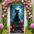 thumbnail image 3 of Decorative Design Halloween Banner Cat Theme Pumpkin Decoration Polyester Material Event Decor for Halloween Party Indoor Celebration Outdoor Decoration, 3 of 9