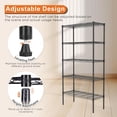 thumbnail image 4 of 5-Tier Metal Storage Shelving, Adjustable Shelves Unit Heavy Duty Standing Shelf Organizer for Kitchen, Closet, Pantry, Garage, Bathroom, Laundry, 4 of 7