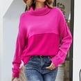 thumbnail image 2 of IROINNID Womens Sweater Turtleneck Pullover Sweater Solid Color Casual Mid-Length Long Sleeve Plus Size Tops Sweater Blouse, 2 of 8