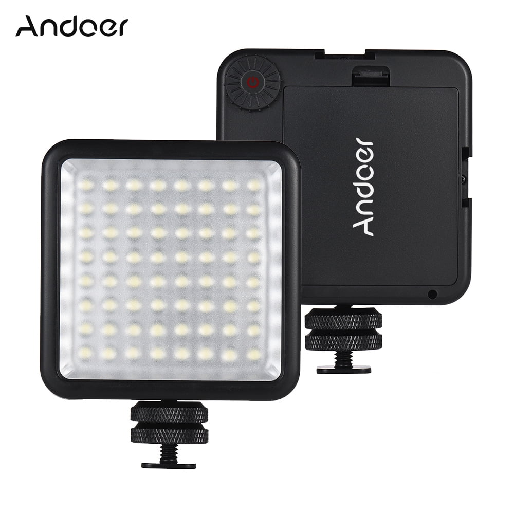 Walmeck Portable Camera Photo Lighting LED Video Photography Fill Light for DSLR Cameras High Brightness White Filter and LCD Display