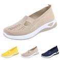 thumbnail image 4 of NOKIO Orthopedic Slip-On Walking Shoes for Women Breathable Woven Sneakers Soft Foam Arch Support Comfort Fit Casual All-Day Wear Footwear, 4 of 6