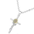 thumbnail image 1 of Cross Pendant Necklace Women Sunflower Necklace Girls Flower Clavicle Chain, 1 of 2