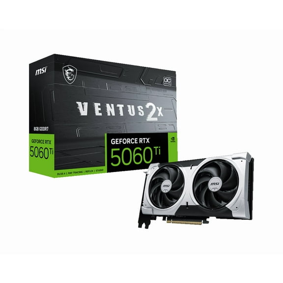 MSI GeForce RTX 5060 Ti 8G VENTUS 2X OC PLUS Graphics Card, 8GB GDDR7, DPx3, HDMIx1, DLSS 4