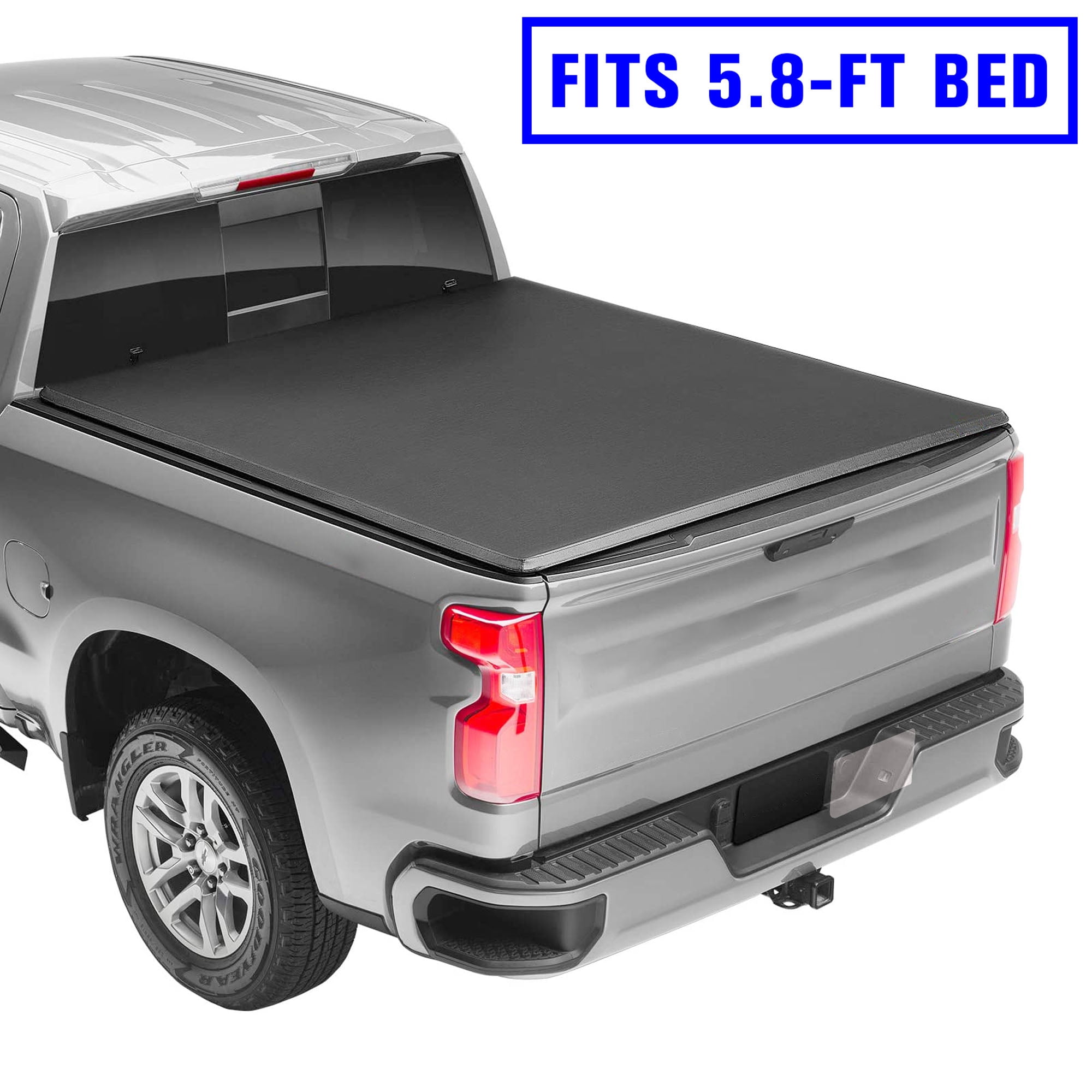 Tonneau Cover Universal Soft Folding Truck Bed Tonneau Cover For 2014 2019 Chevrolet Silverado Gmc Sierra 1500 Walmart Com Walmart Com