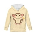 thumbnail image 6 of DISNIMO Cute Monkey Hoodie Kids 6-7 Pullover Hoodies for Boys and Girls Matching Hoodies for Friends Sweatshirt Hoodie Sweatshirts for Girls Streetwear Tops Hoodie with Front Pocket Fall, 6 of 7