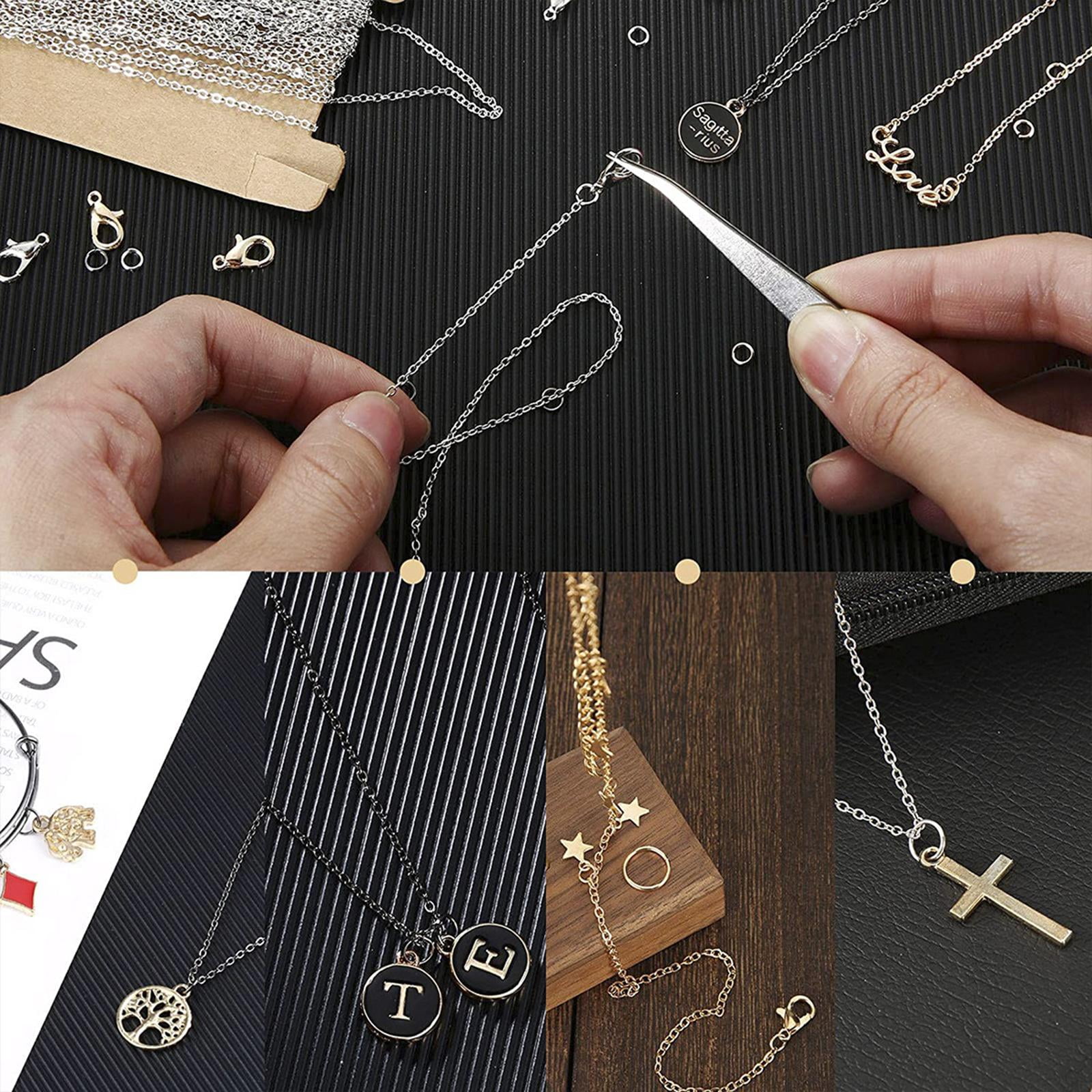 FVDPWYE 6 Colors Necklace Chains Jewelry Making Chains with 6 Colors Open Jump Rings and