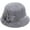 Gray, variant on CoCopeaunts Women Bucket Hat Spring Autumn Linen Breathable Sun Shade Big Flower Decoration Belt Fashion Monochrome Bucket Cap
