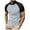 Grey, variant on European Color Blocked Twill Business Sport Raglan Sleeves Men Short T Shirt Comfy Tee Tshirts for Men