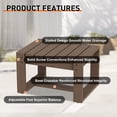 thumbnail image 4 of INTER HUT 2 Pieces Outdoor Patio Wood Ottomans, Outdoor Footrest Furniture with Beige Cushions, 4 of 7