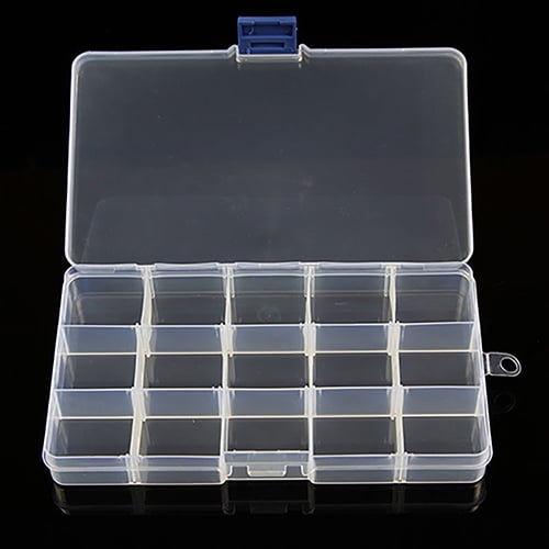 10/15/24 Compartments Plastic Box Jewelry Bead Storage Organizer Craft Container 