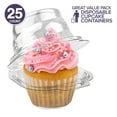 thumbnail image 6 of Stock Your Home Clear PET Plastic Airtight Cupcake Storage Container (25 Count), 6 of 7