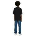 thumbnail image 3 of Zfeel Kids Athletic T-Shirt, Moisture-Wicking Sports Tee, Quick-Dry Polyester, Black, XL, 3 of 5